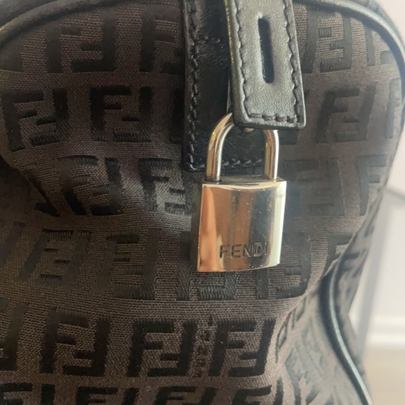 Chocolate brown Logo fendi bag - Picture 3 of 10